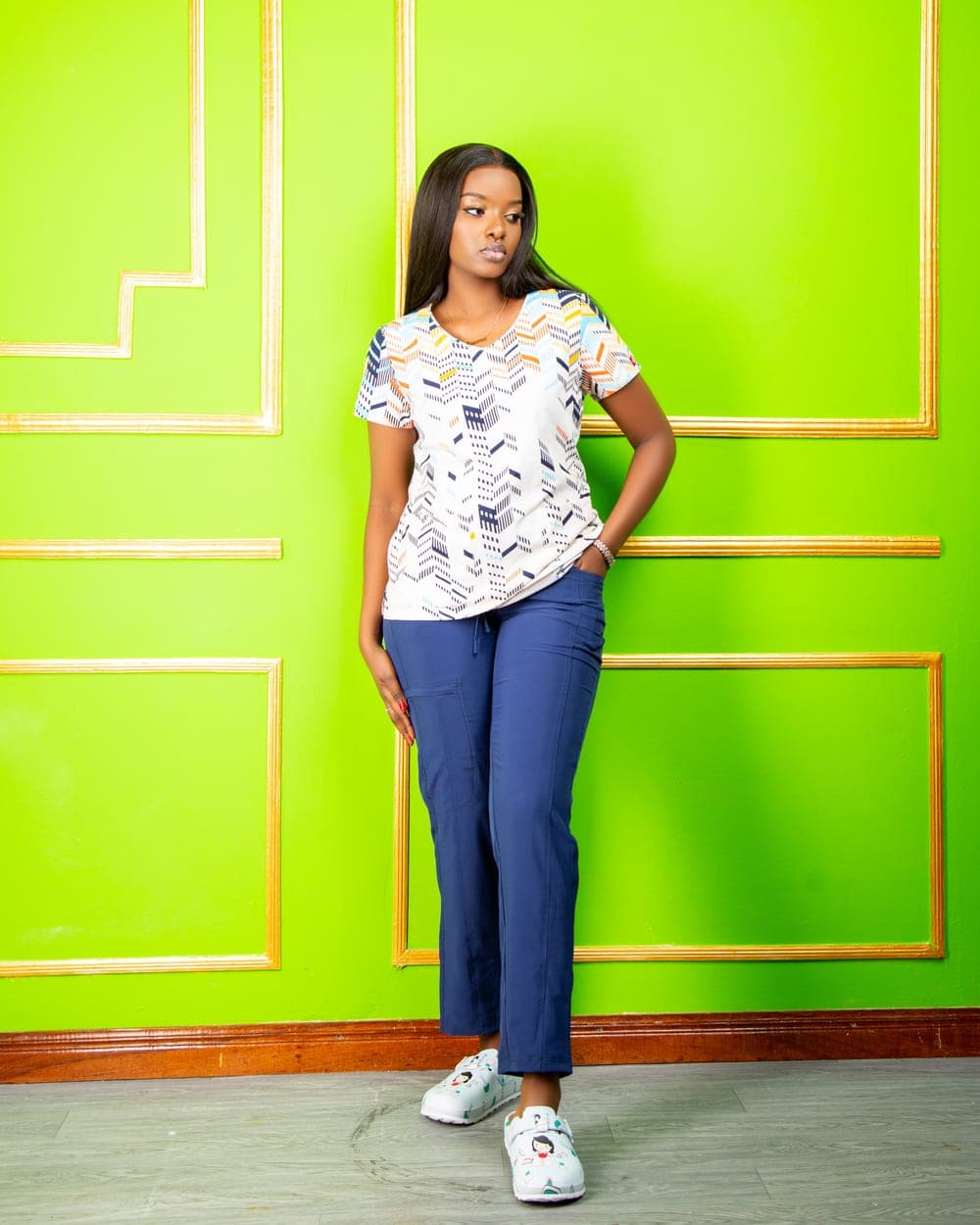 Medical Motif Scrub Set