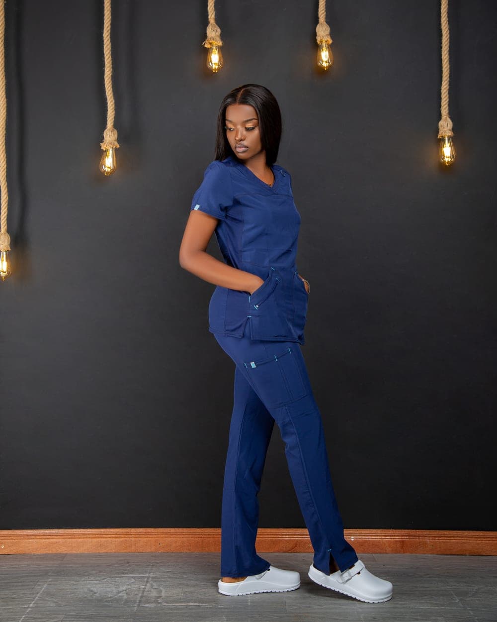 Navy Blue Scrub Set